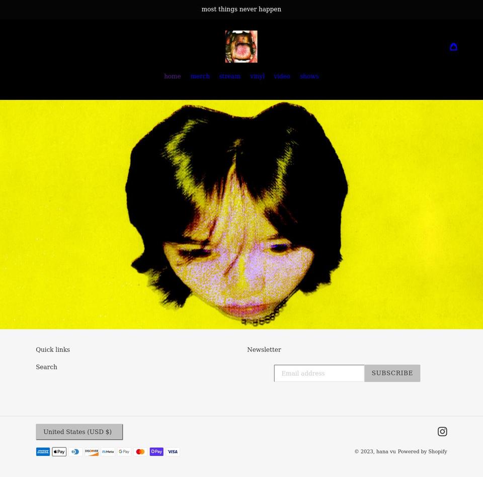 hanavu.com shopify website screenshot