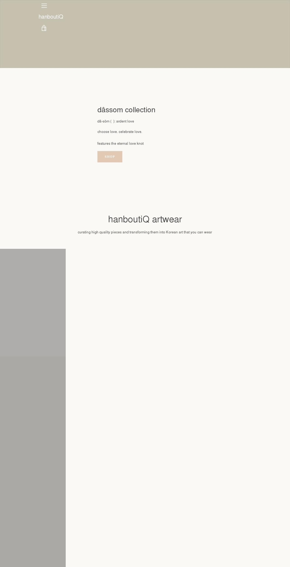 hanboutiq.com shopify website screenshot