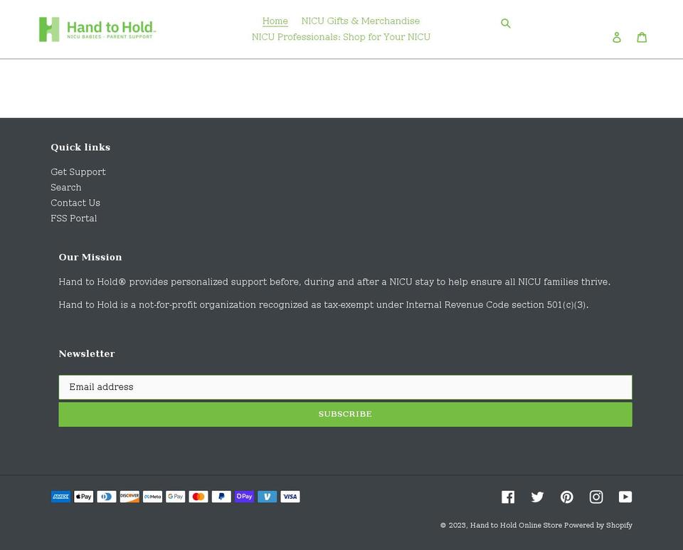 hand-to-hold-online-store.myshopify.com shopify website screenshot