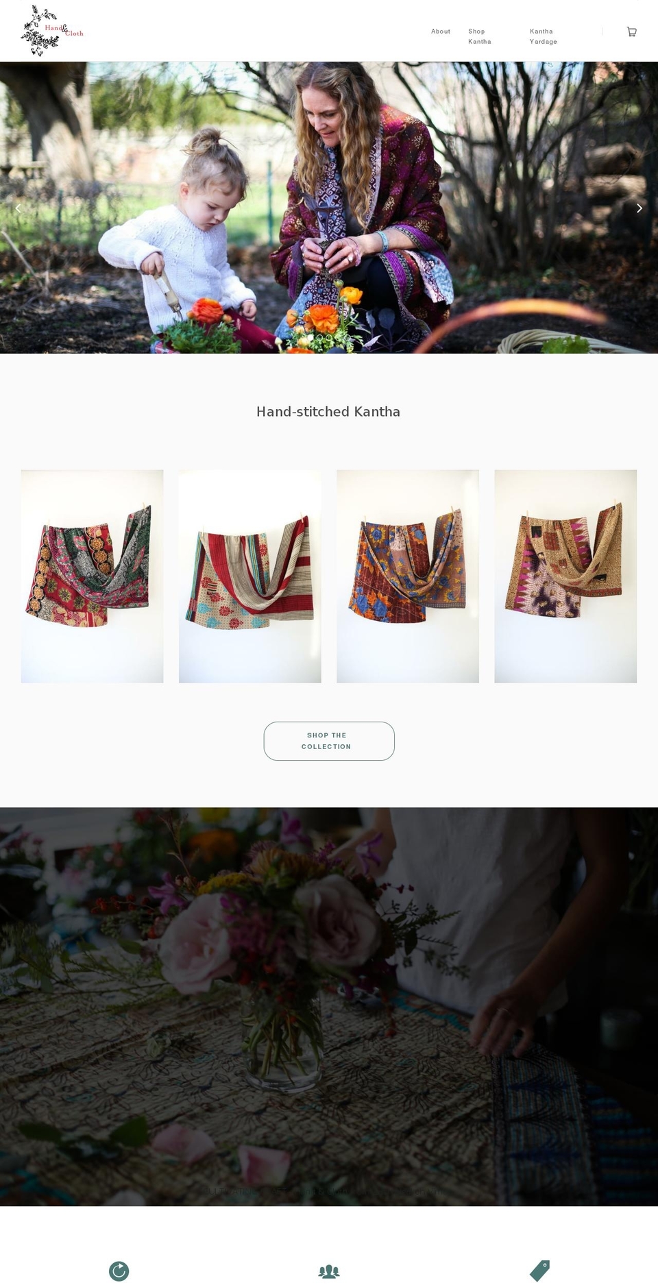 handandcloth.co shopify website screenshot