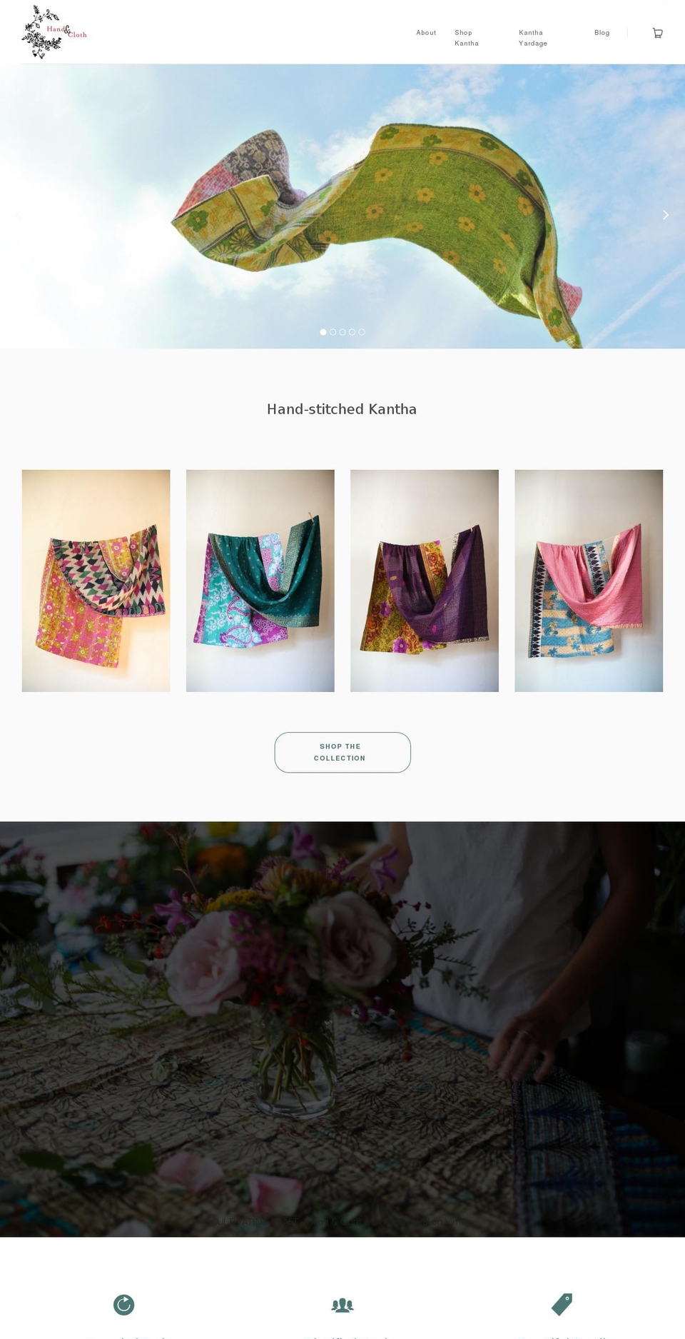handandcloth.com shopify website screenshot