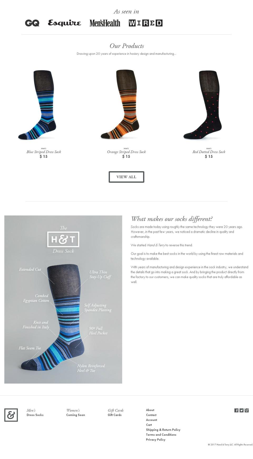 Hand \u0026 Terry (H207) Shopify theme site example handandterry.com