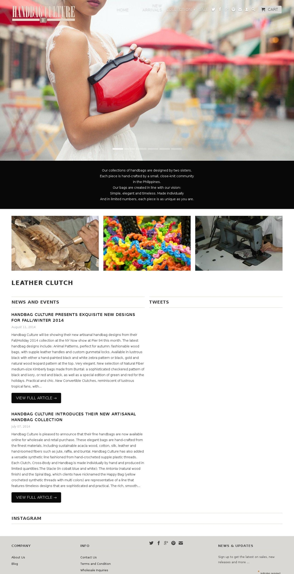 handbagculture.com shopify website screenshot