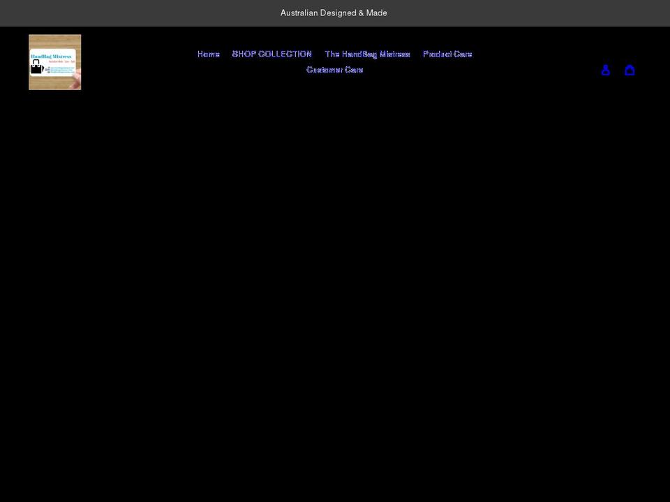handbagmistress.com shopify website screenshot