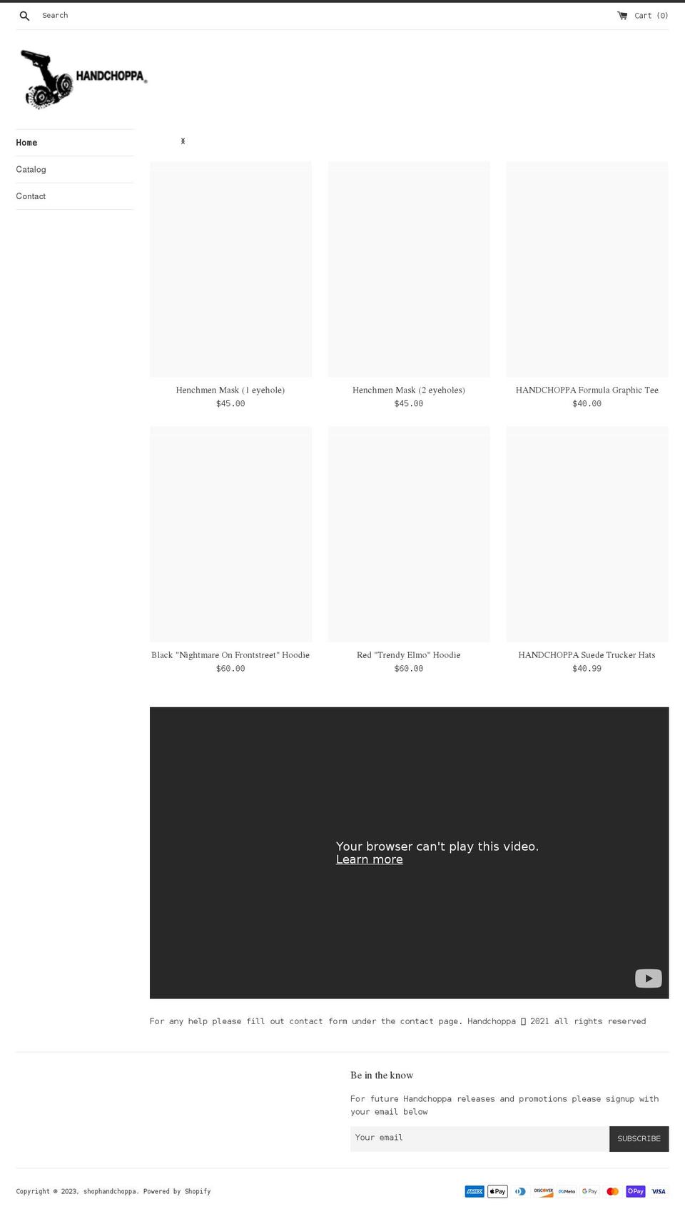 handchoppa.com shopify website screenshot