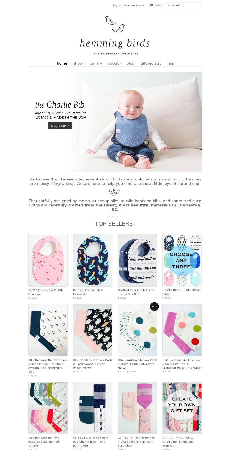 handcraftedbaby.com shopify website screenshot