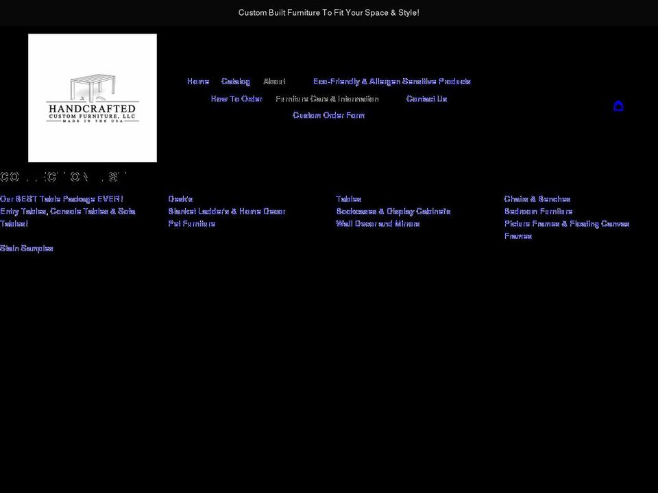 handcraftedcustomfurniture.com shopify website screenshot
