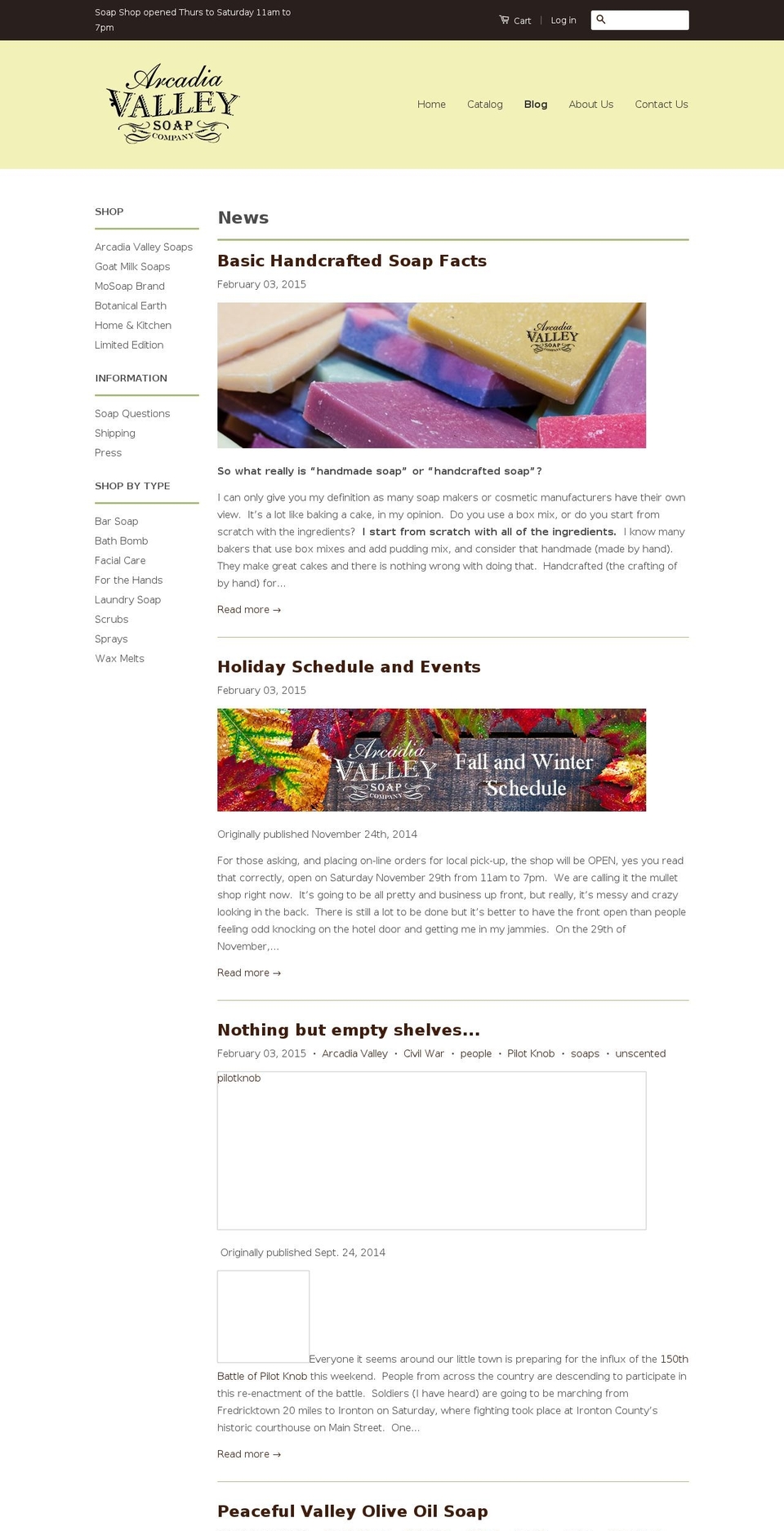 handcraftedsoapfacts.com shopify website screenshot