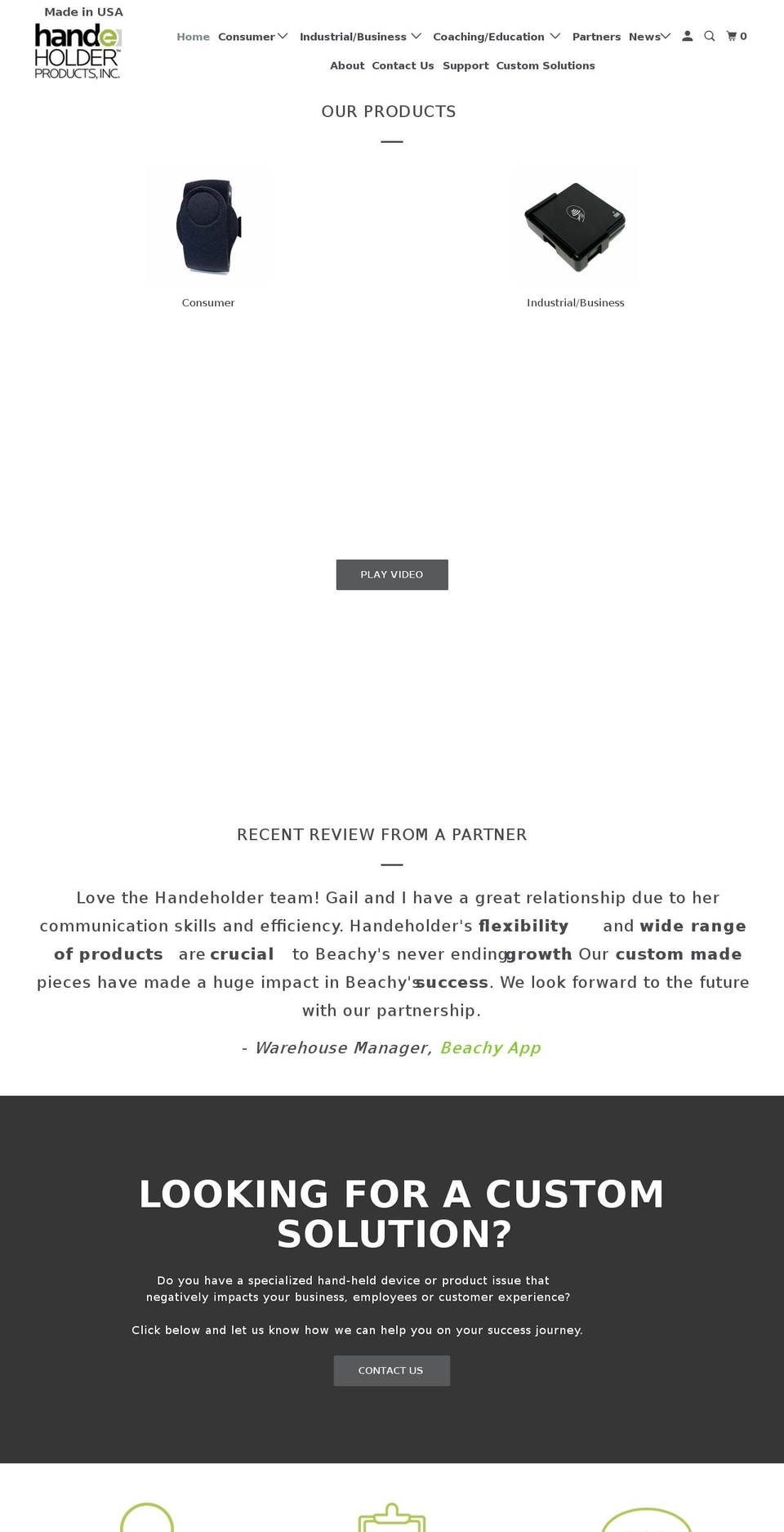 handeholder-products-inc.myshopify.com shopify website screenshot