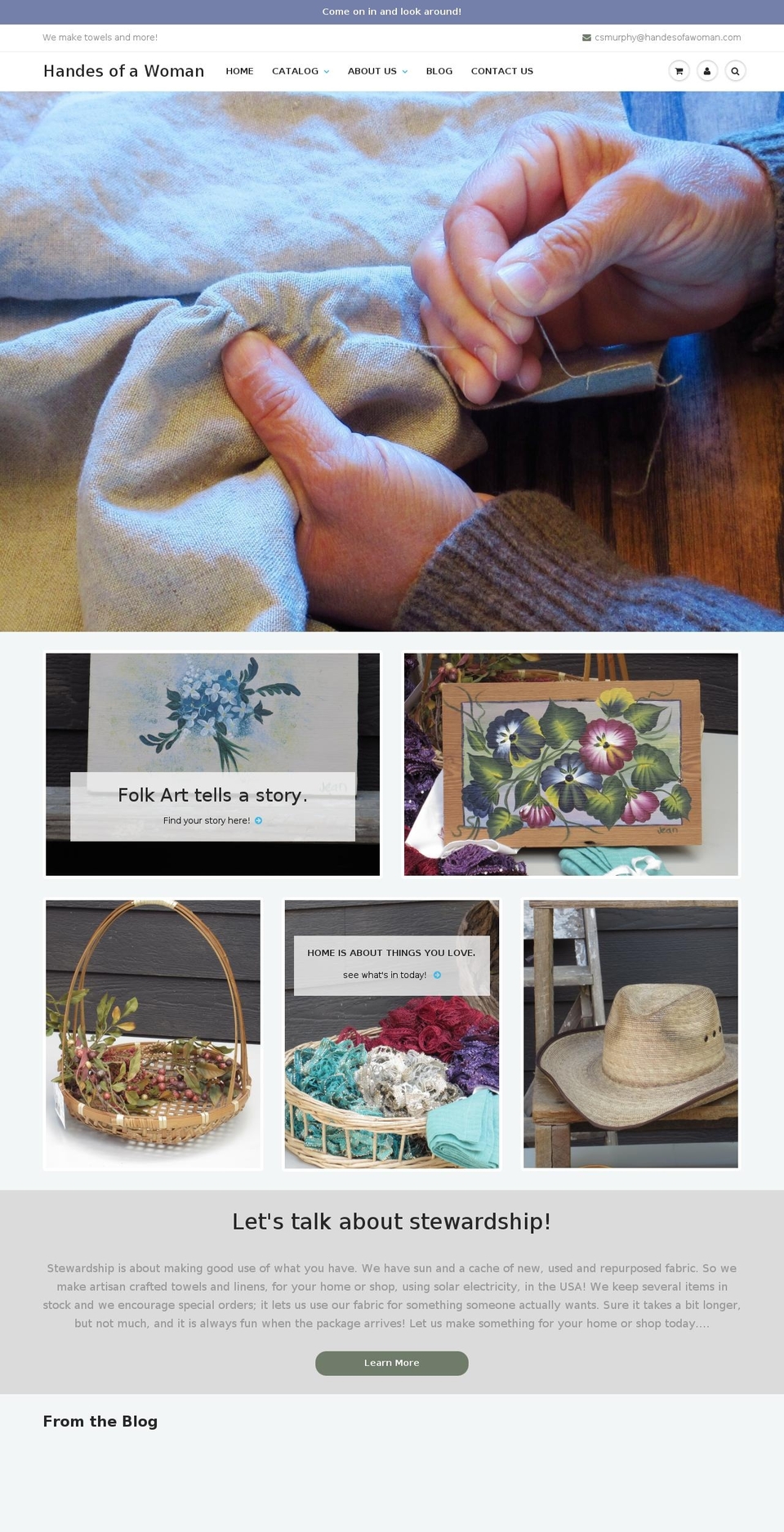 handesofawoman.com shopify website screenshot