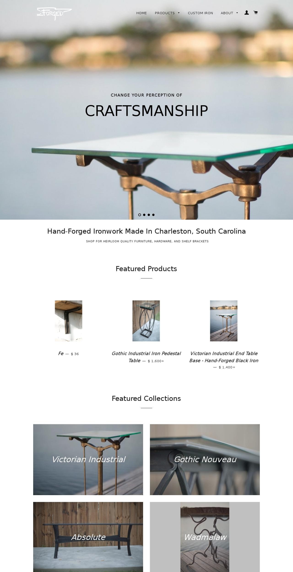 handforgedbrackets.com — Shopify storefront screenshot