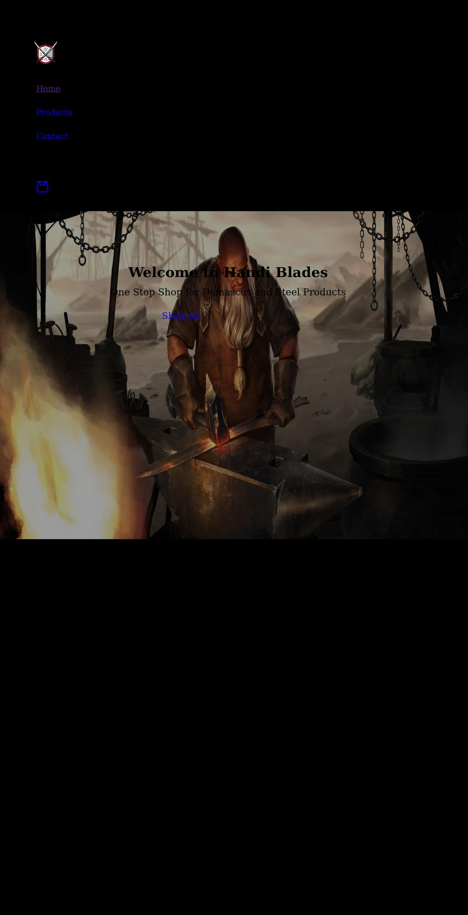 handiblade.com shopify website screenshot