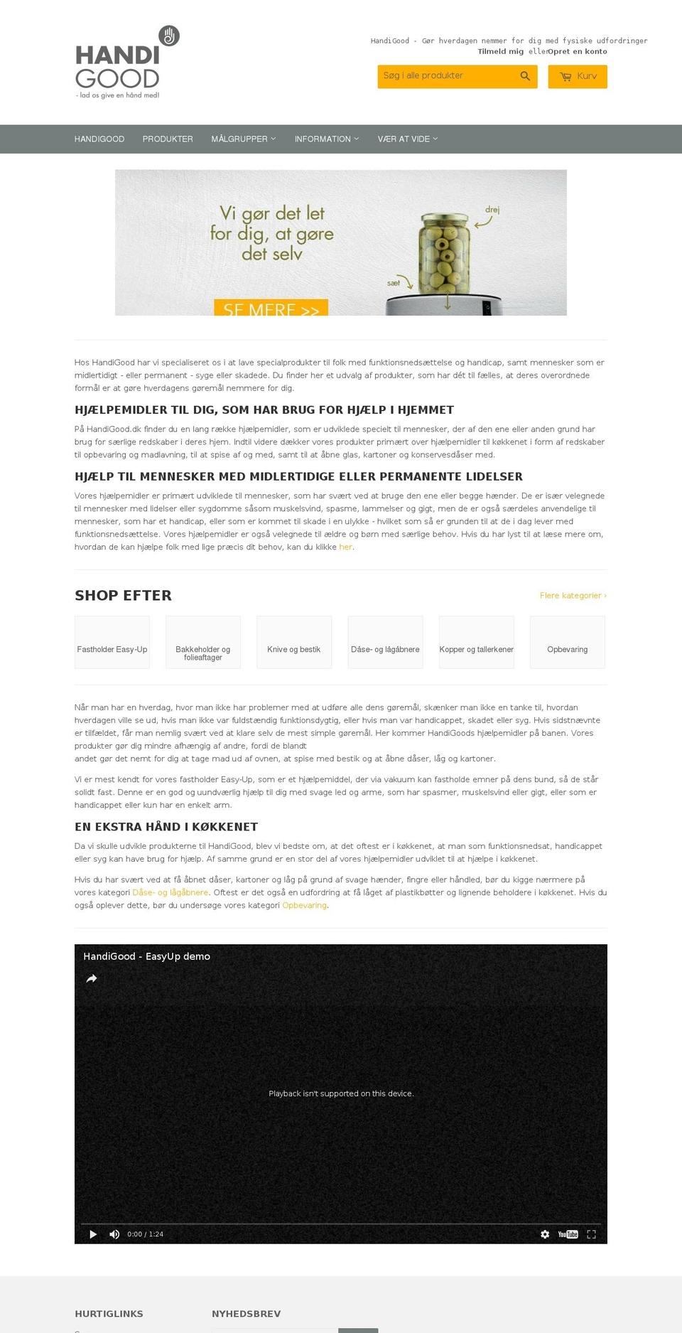 handigood.com shopify website screenshot