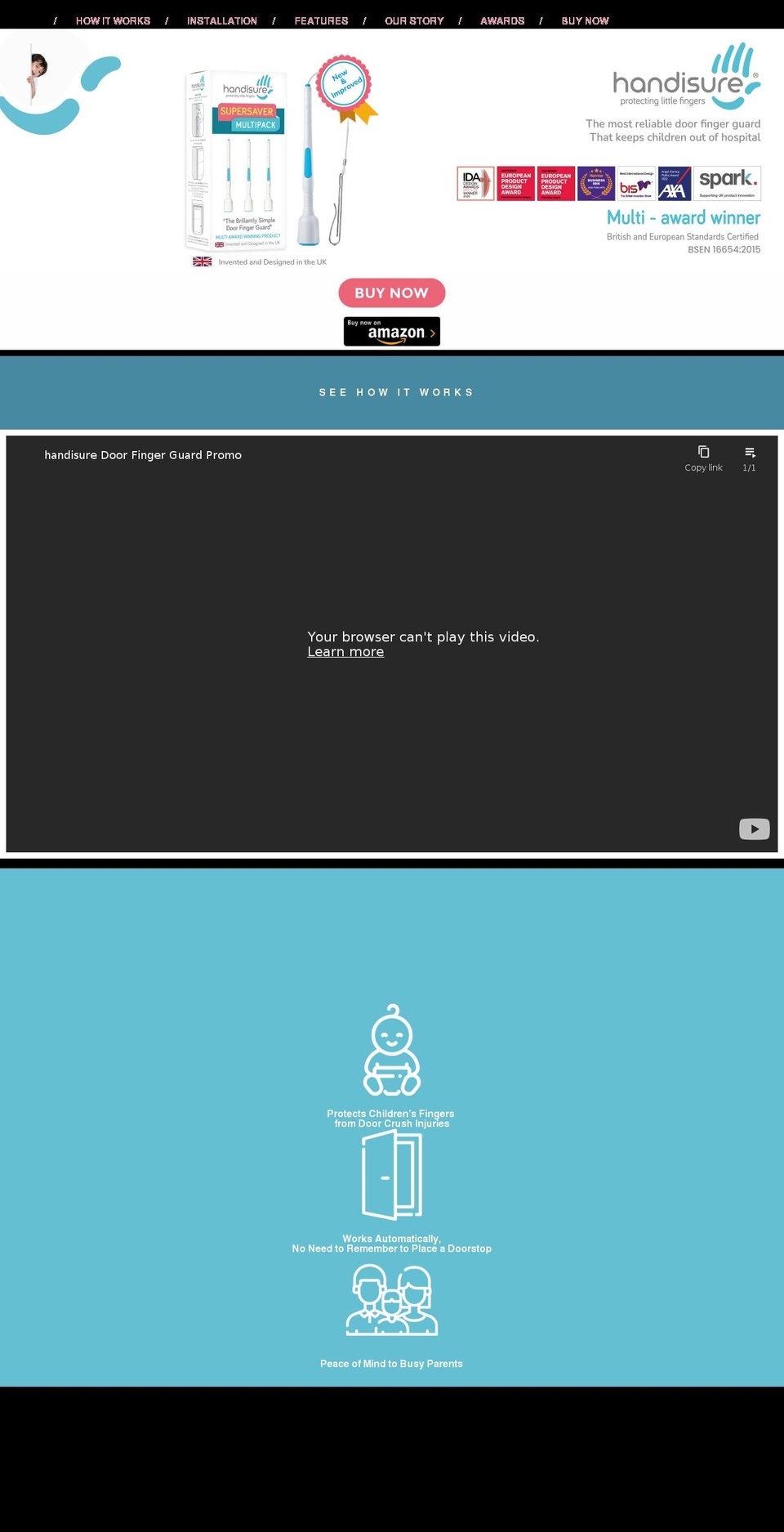 handisure.com shopify website screenshot