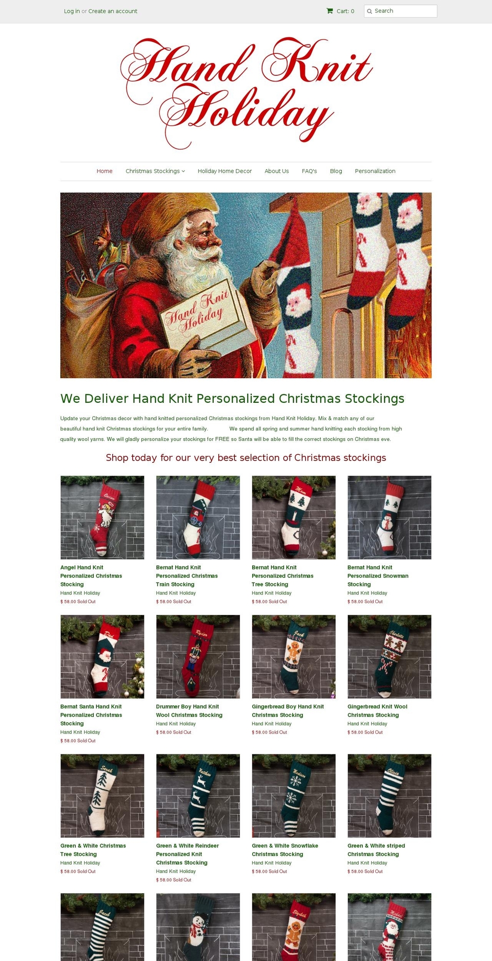 handknitholiday.com shopify website screenshot