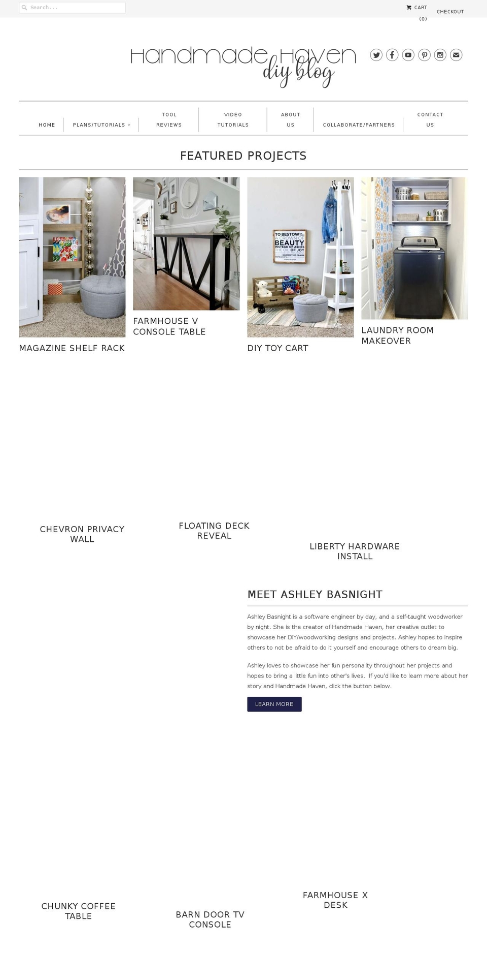 handmade-haven.com shopify website screenshot