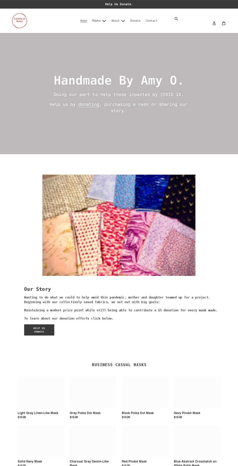 handmadebyamyo.com shopify website screenshot