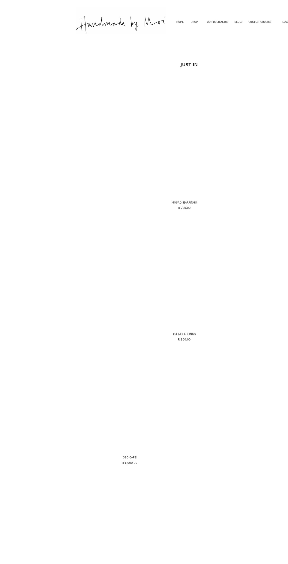 handmadebymoi.com — Shopify storefront screenshot