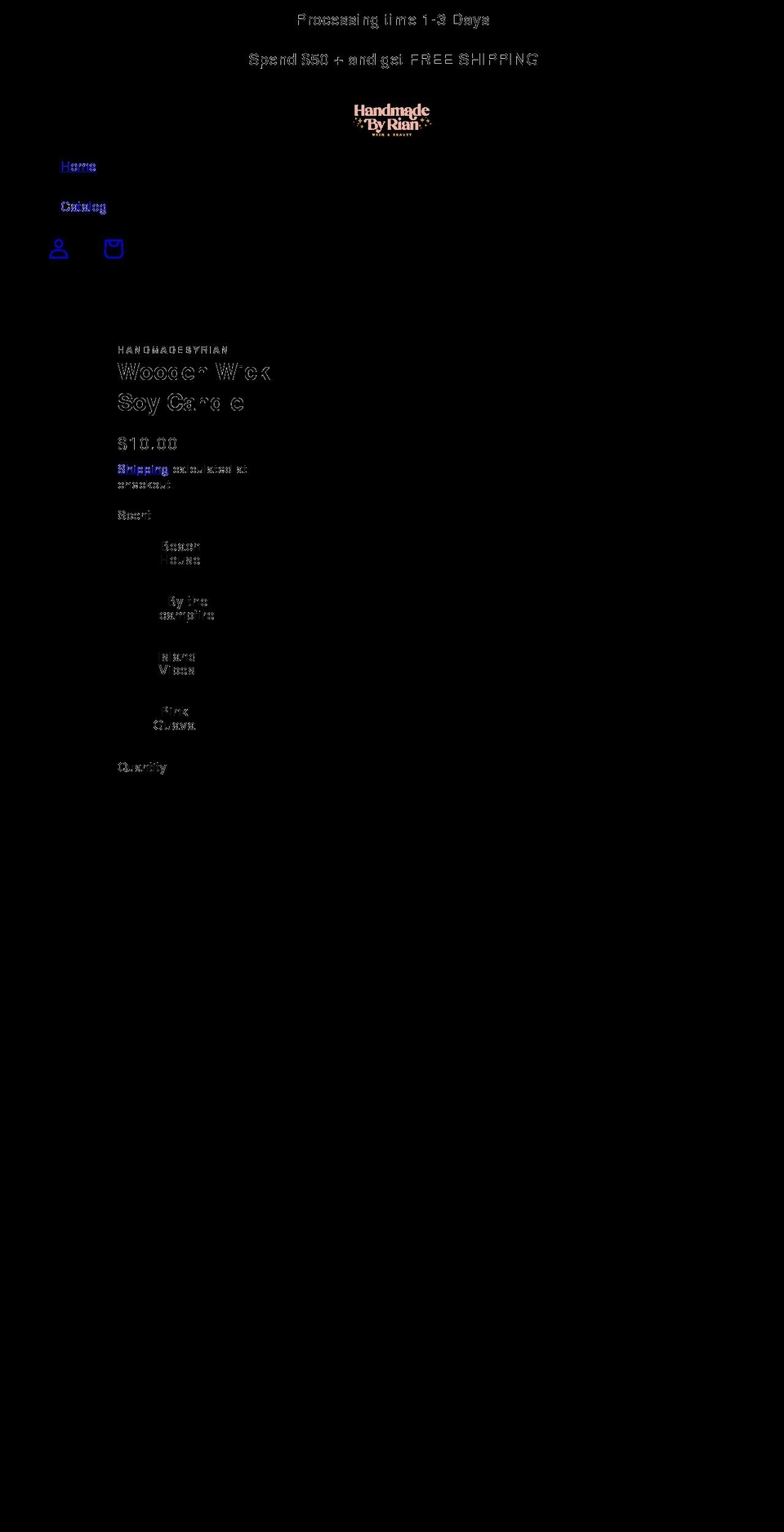 handmadebyrian.com shopify website screenshot