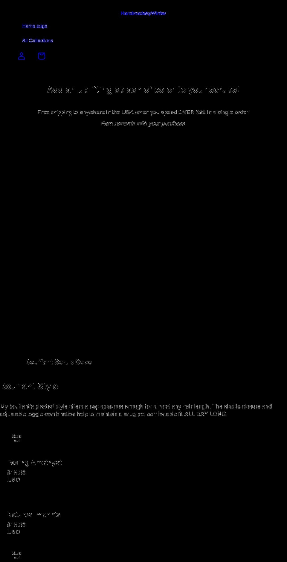 handmadebywinter.com shopify website screenshot