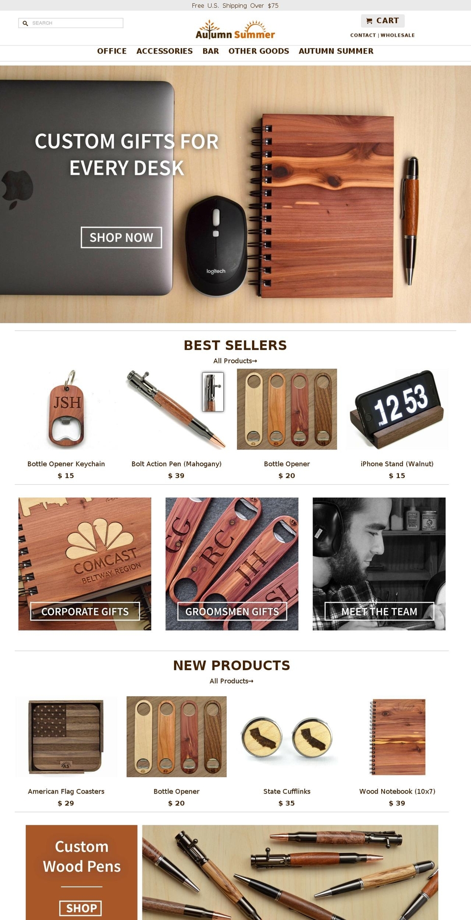 Revamp March 2017 Shopify theme site example handmadeforhim.com