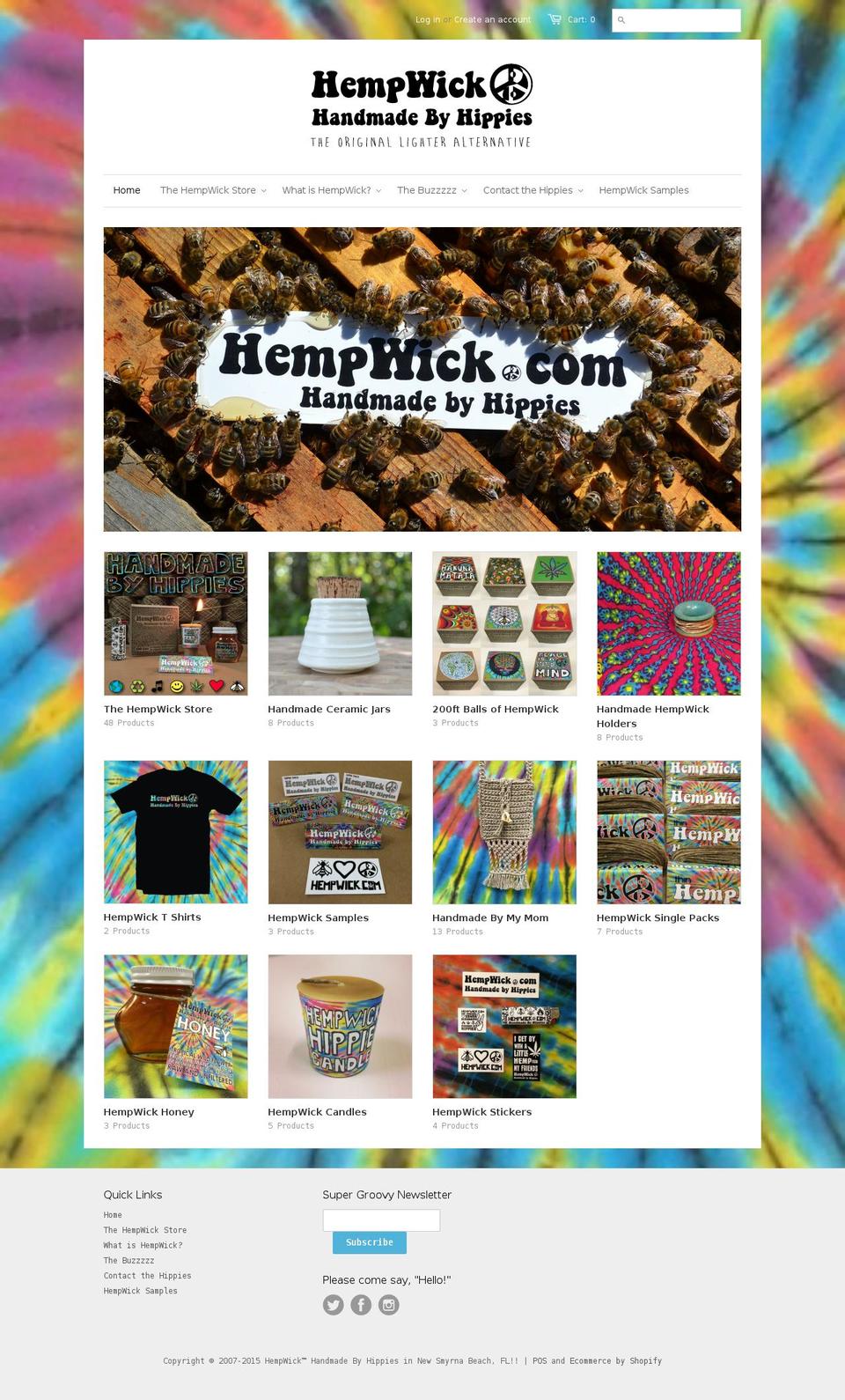 handmadehempwick.com shopify website screenshot