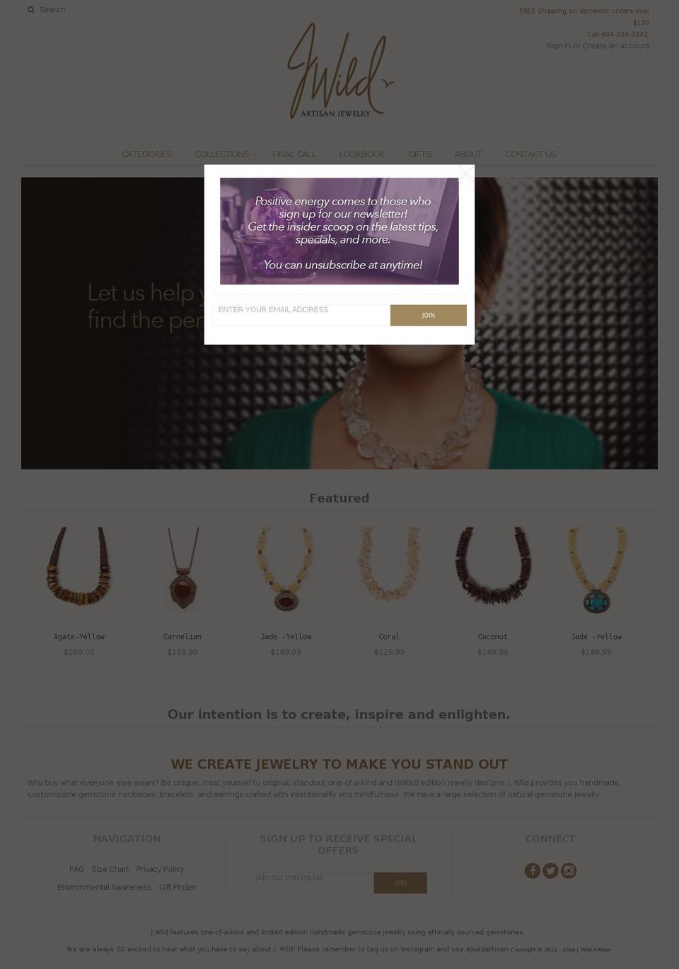 handmadeintentionjewelry.com shopify website screenshot