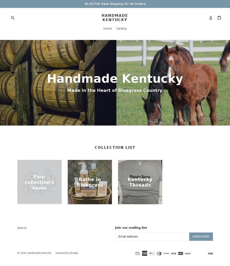 handmadekentucky.com — Shopify storefront screenshot