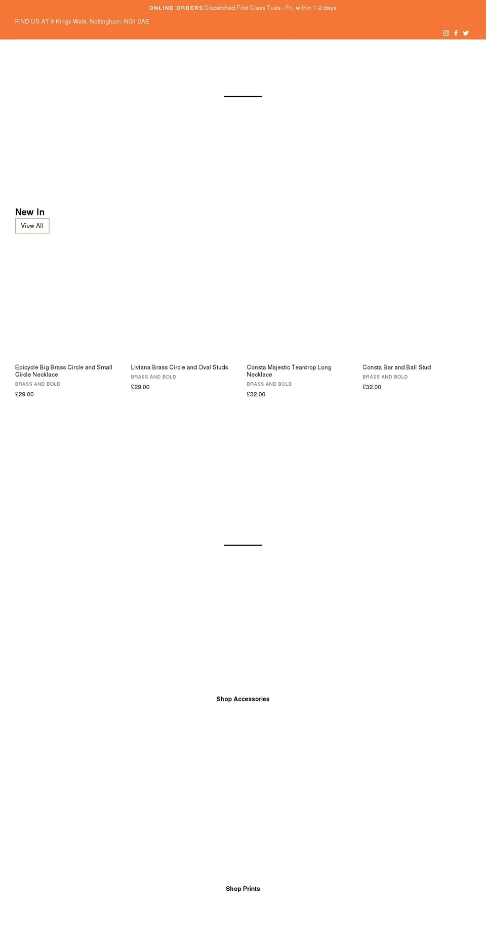 handmadenottingham.com shopify website screenshot