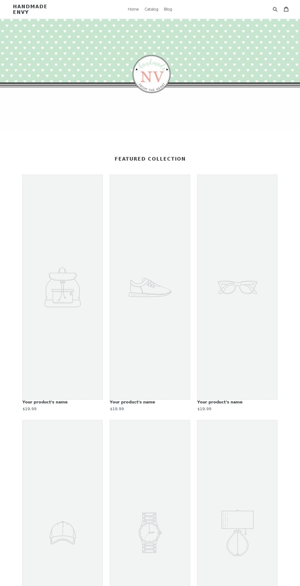 handmadenv.com — Shopify storefront screenshot