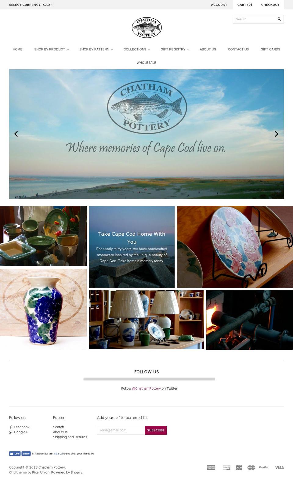 handmadestoneware.com — Shopify storefront screenshot