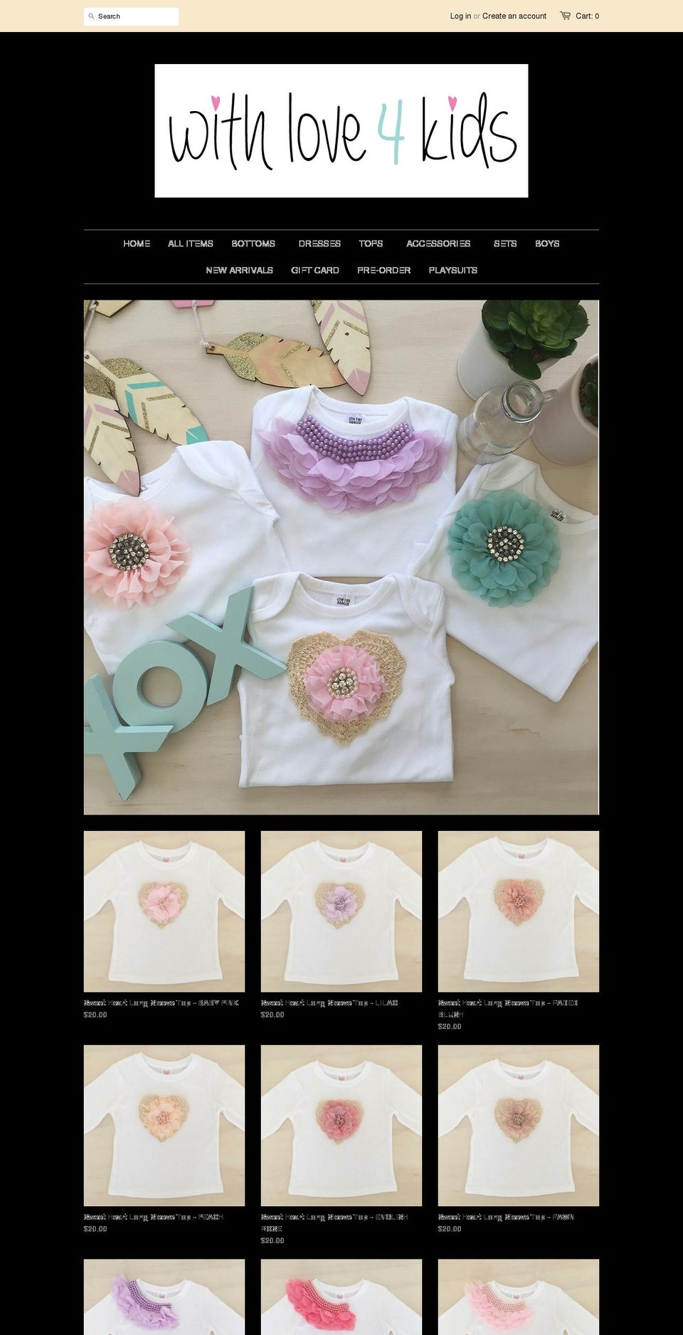 handmadewithlove4kids.com shopify website screenshot