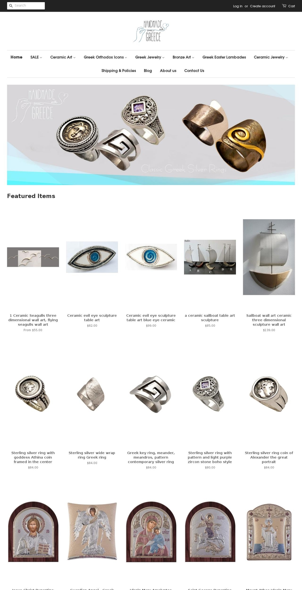 handmadewithlovegr.com shopify website screenshot