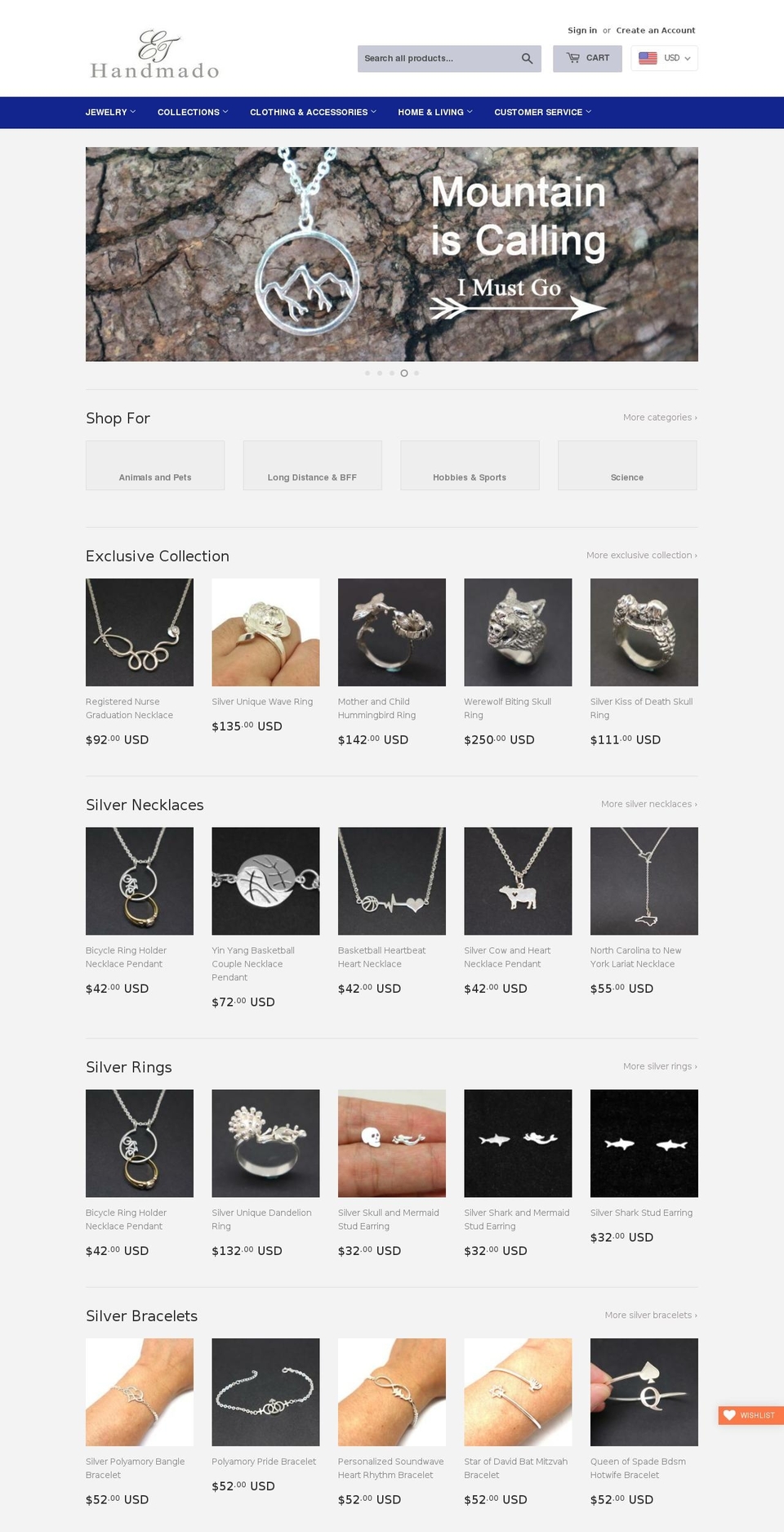 handmado.com shopify website screenshot