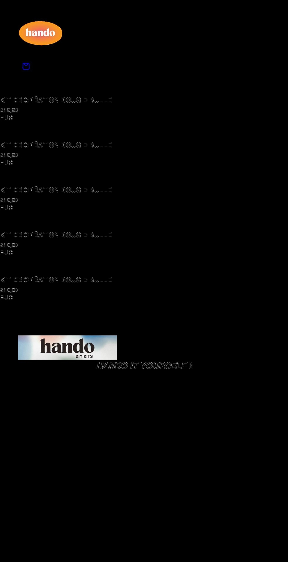 handoshop.com shopify website screenshot