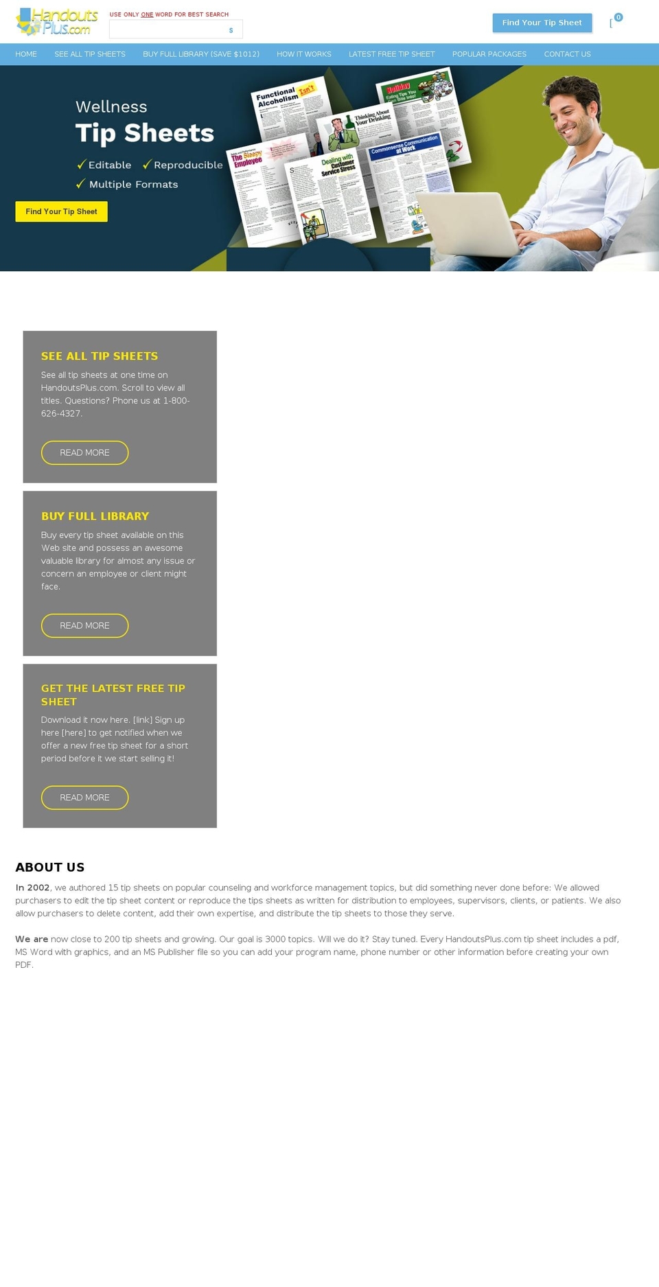 handoutsplus.com shopify website screenshot