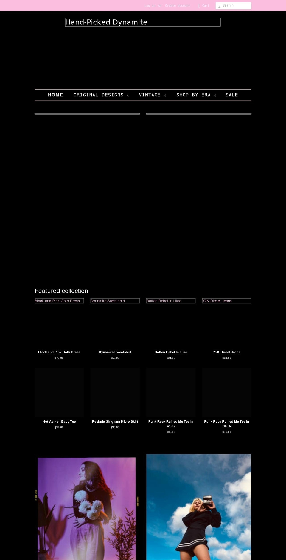 handpickeddynamite.com shopify website screenshot