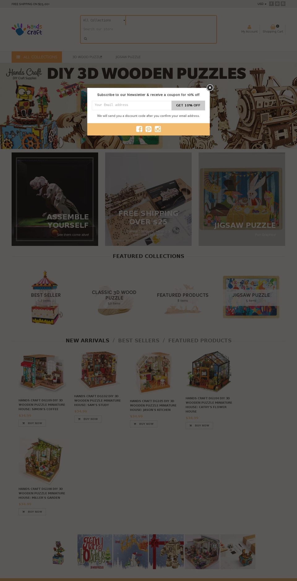 handscraft.com shopify website screenshot