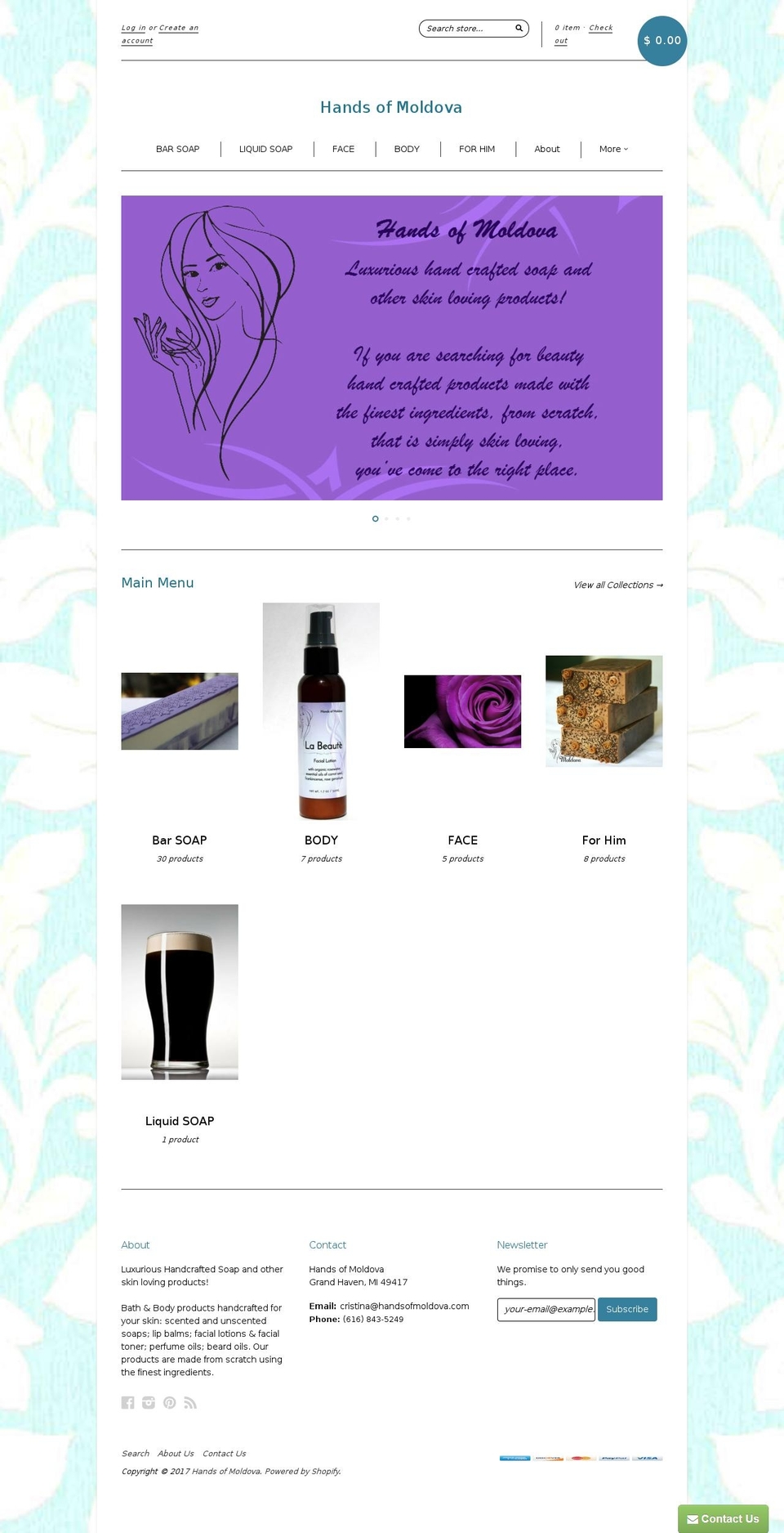 handsofmoldova.com shopify website screenshot