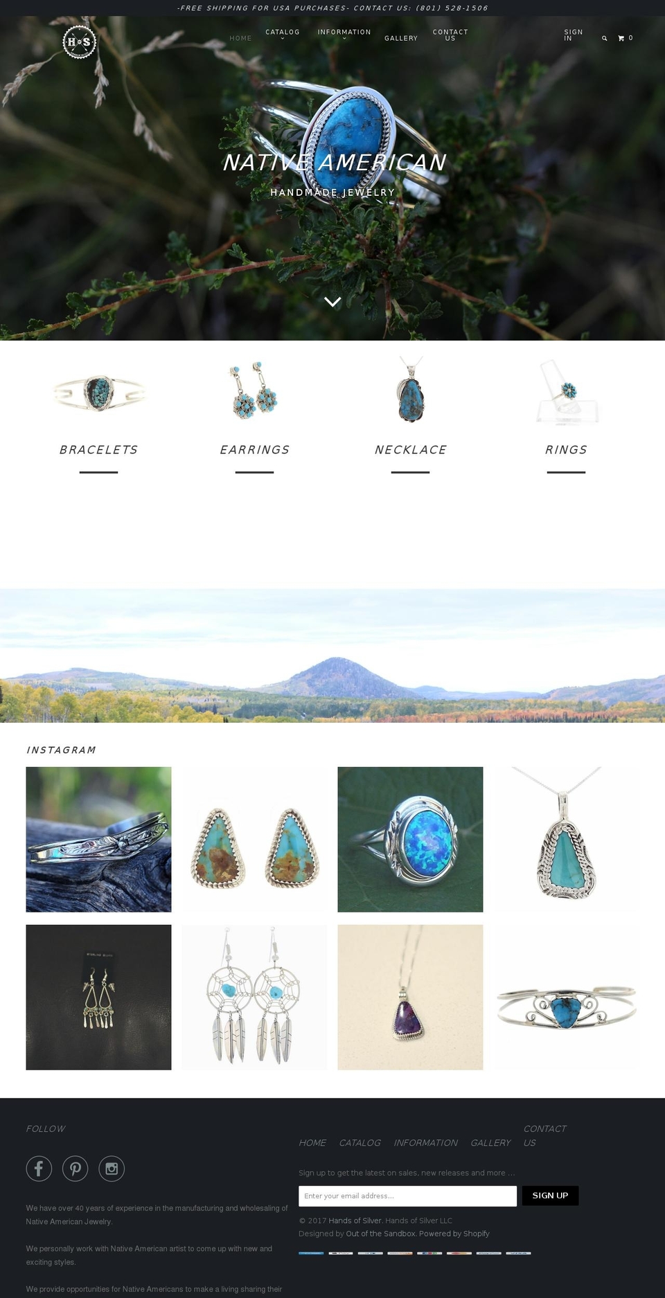 handsofsilver.com shopify website screenshot