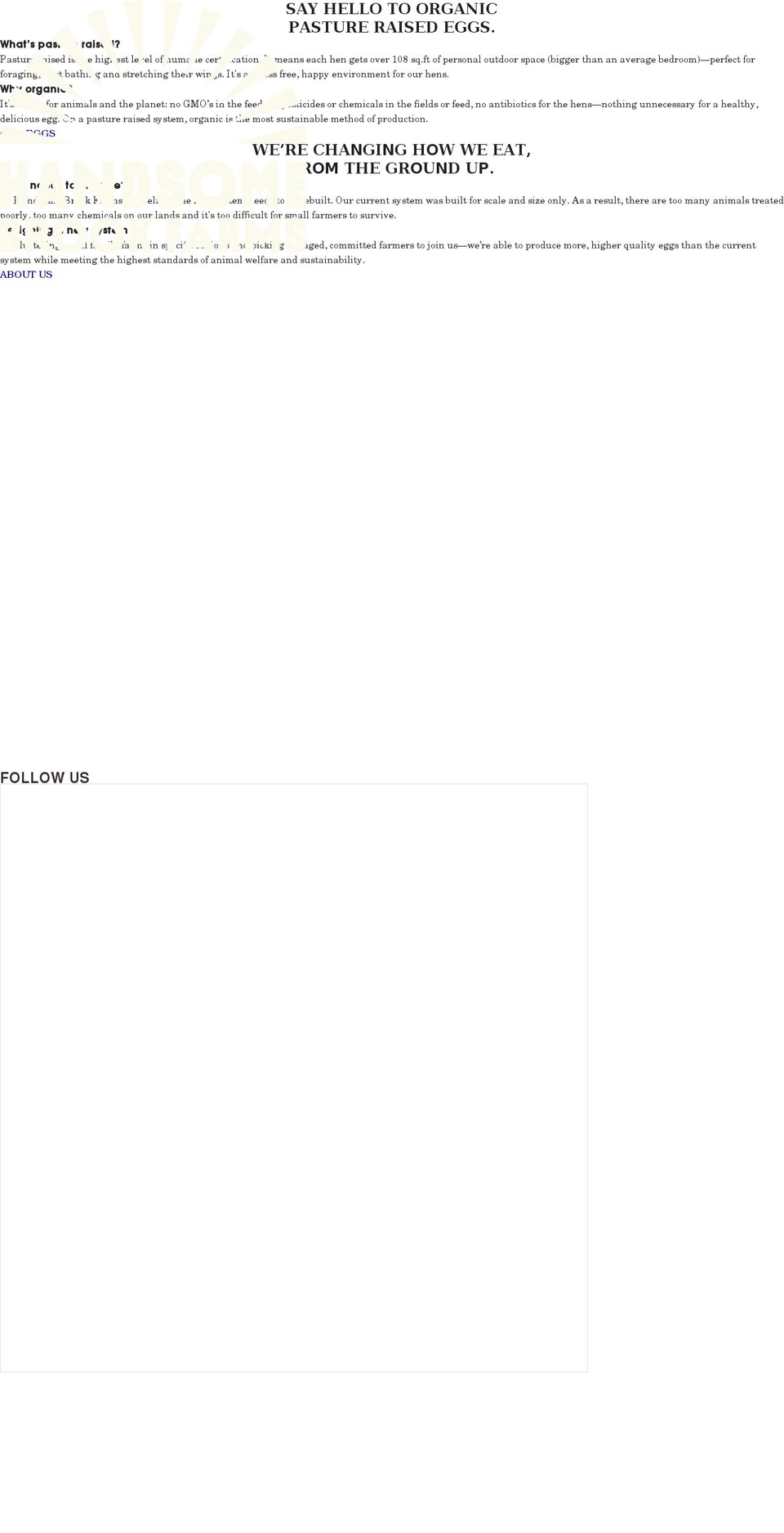 handsomebrookfarms.com shopify website screenshot
