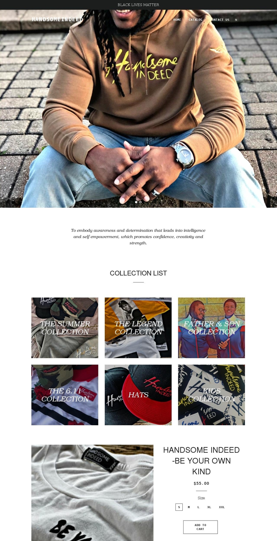 handsomeindeed.org shopify website screenshot