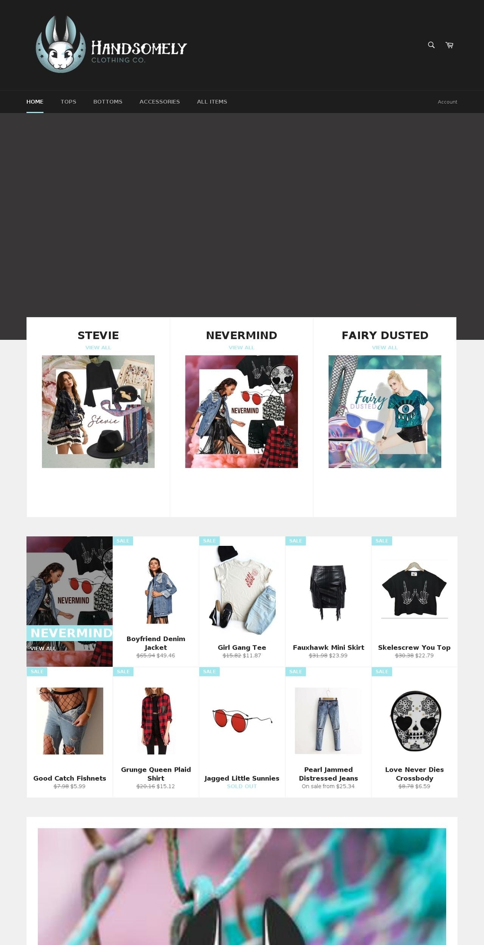 handsomelyclothing.com — Shopify storefront screenshot