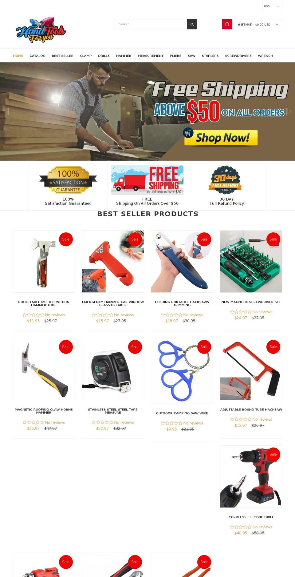 handtoolsforyou.com — Shopify storefront screenshot