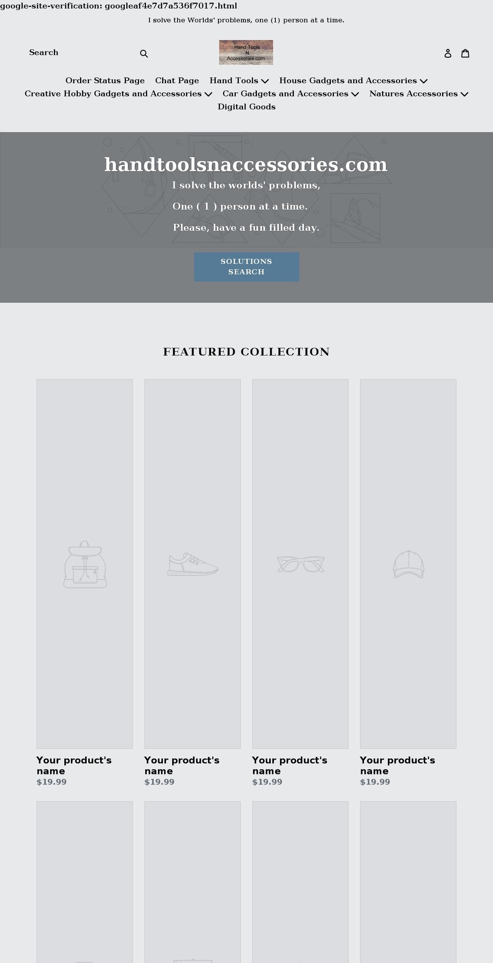 handtoolsnaccessories.com — Shopify storefront screenshot