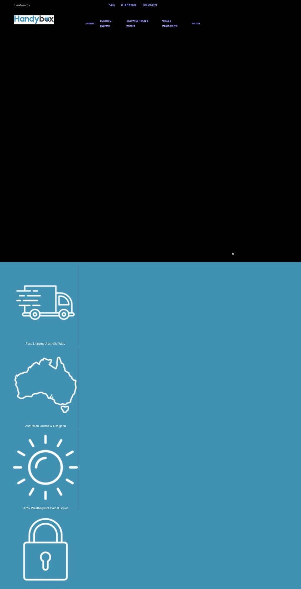 handybox.com.au shopify website screenshot
