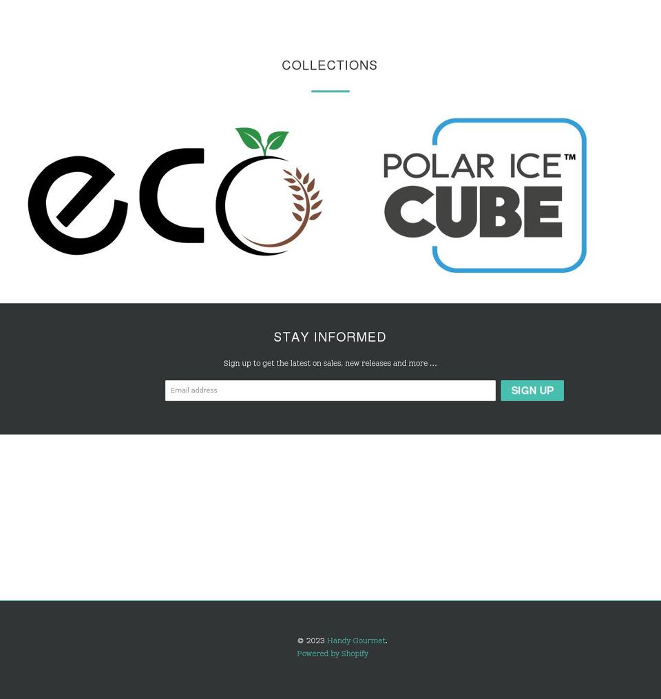 handygourmet-brand.com shopify website screenshot