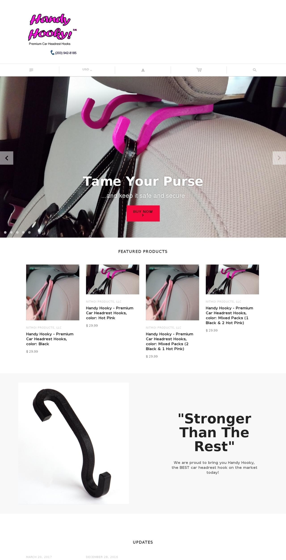 handyhooky.com shopify website screenshot