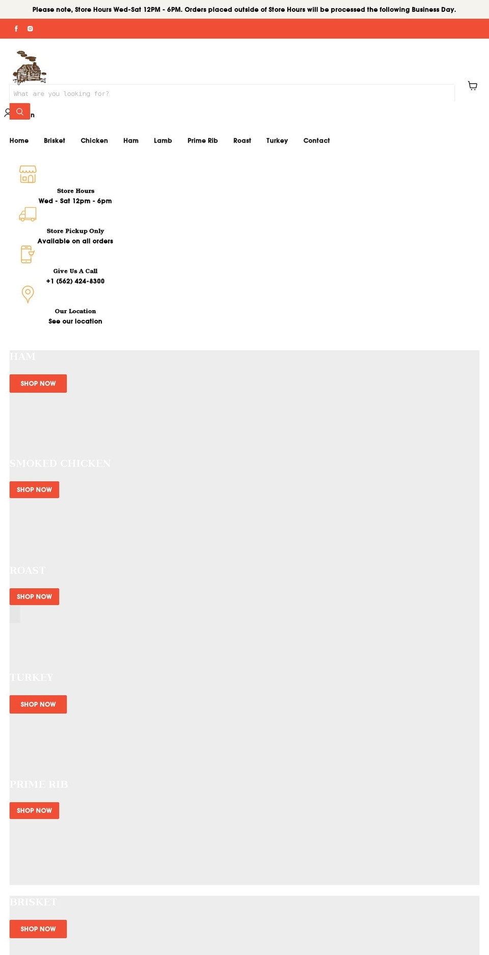 handyssmokehousemeats.com shopify website screenshot