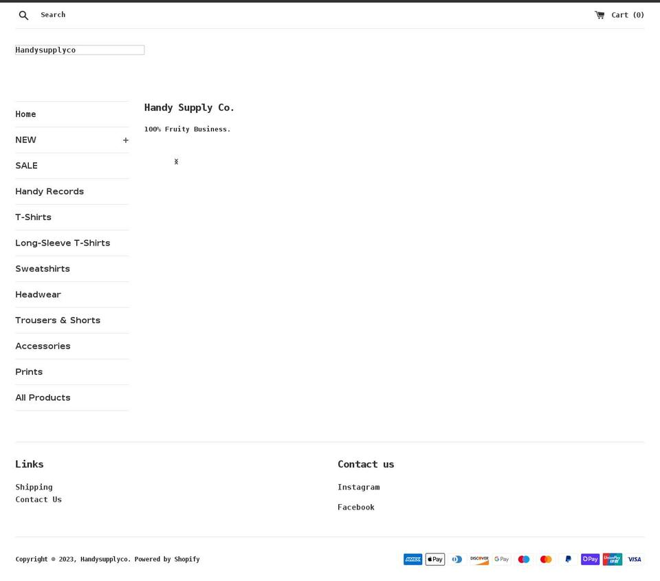 handysupplyco.com shopify website screenshot